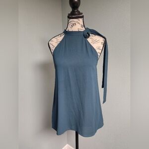 Elegant Blue Sleeveless Top